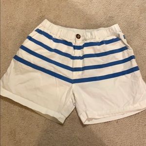 Chubbies blue striped shorts.